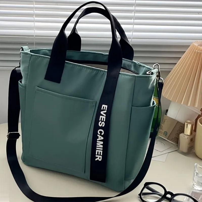 Large Capacity Crossbody Tote Bag with Detachable Strap