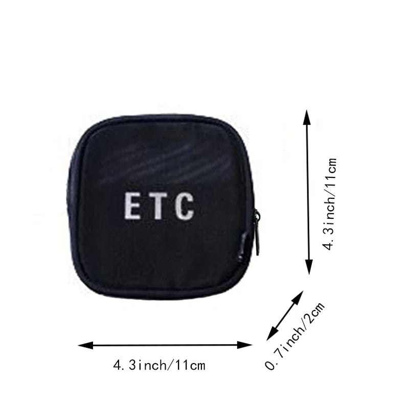 Mesh Makeup Bag Portable Transparent Cosmetic Pouch