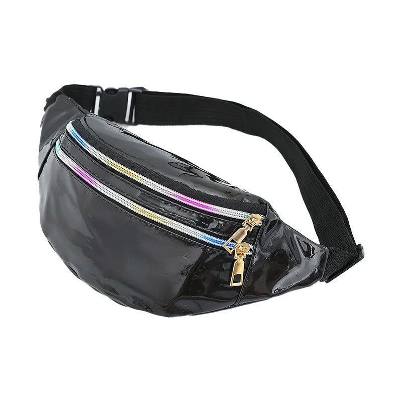 Trendy Personality Women S Waist Bag Laser Cool Lightweight Sport Leisure Female Belt Packs Outings