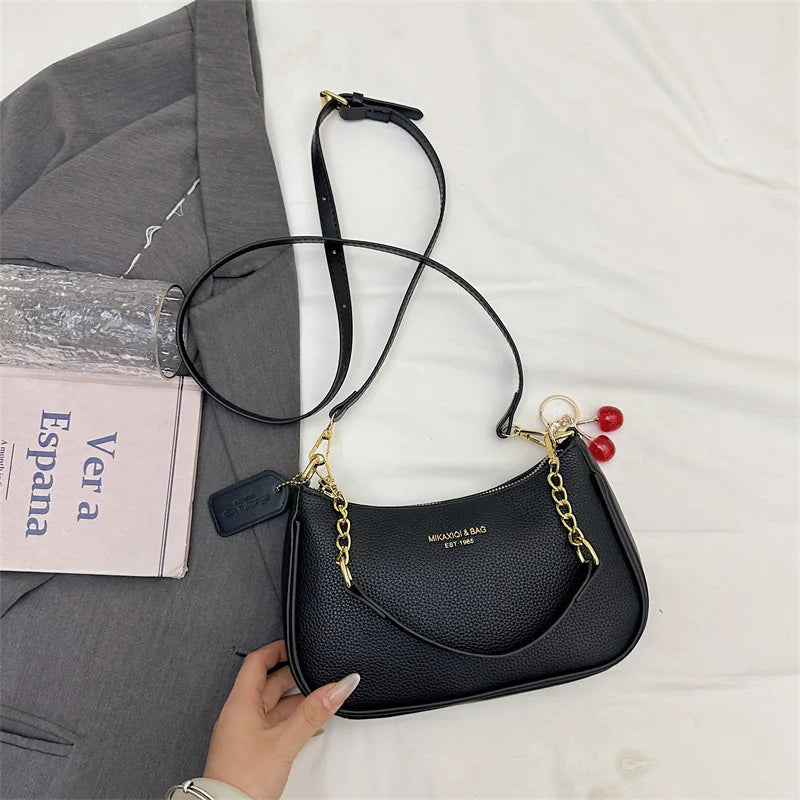 Monogram Shoulder Bag – Cherry Charm Mini Underarm Purse