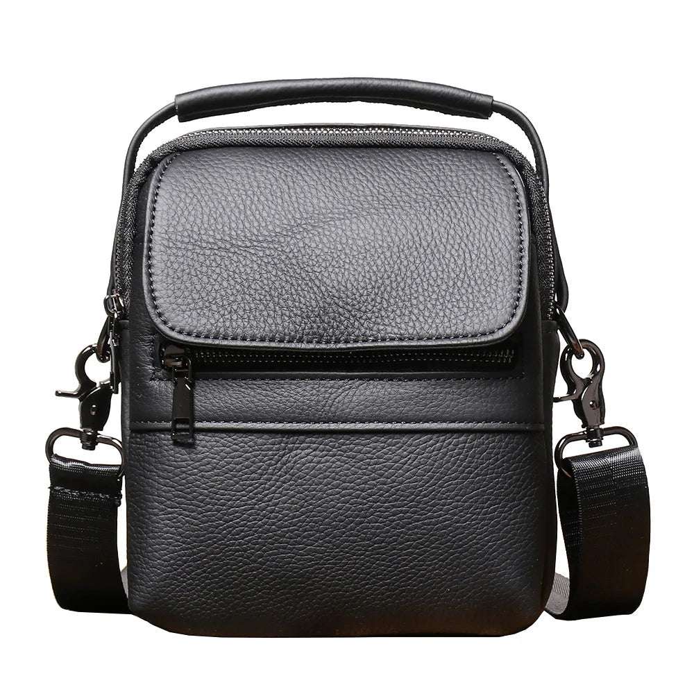 Multi-Functional Cowhide Hand-Held Shoulder Bag Business Commuting