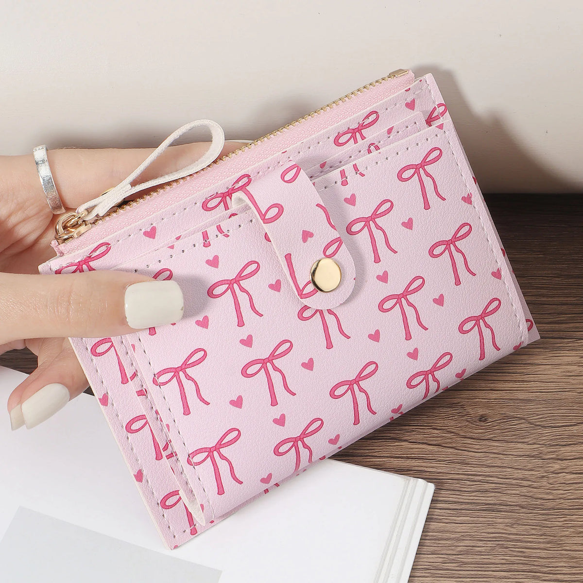 Lightweight Portable Pocket Money Holder Ultra-Thin Zipper Card Wallet Cash Id Credit Cards Coins