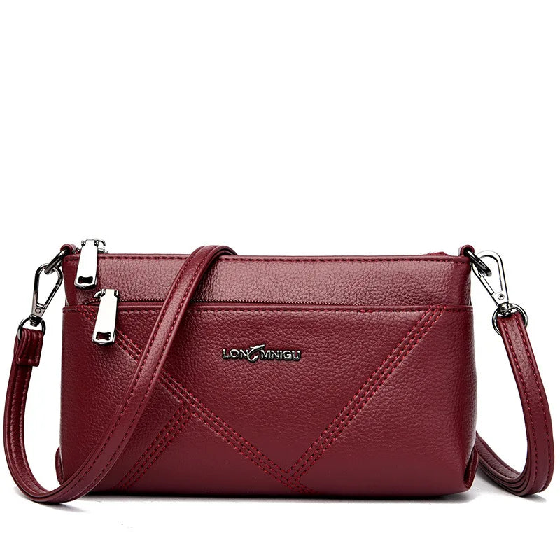 Horizontal Square-Shaped Crossbody Bag Simple Ladies Clutch Multi-Functional Commuting