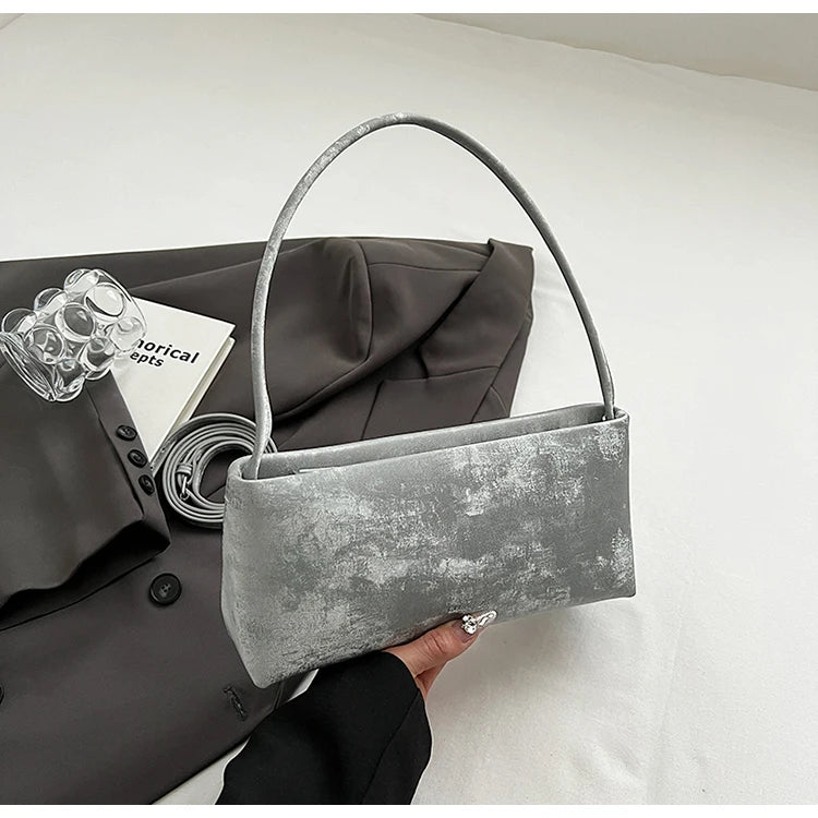 Square Underarm Shoulder Bag for Women – Trendy PU Leather Crossbody