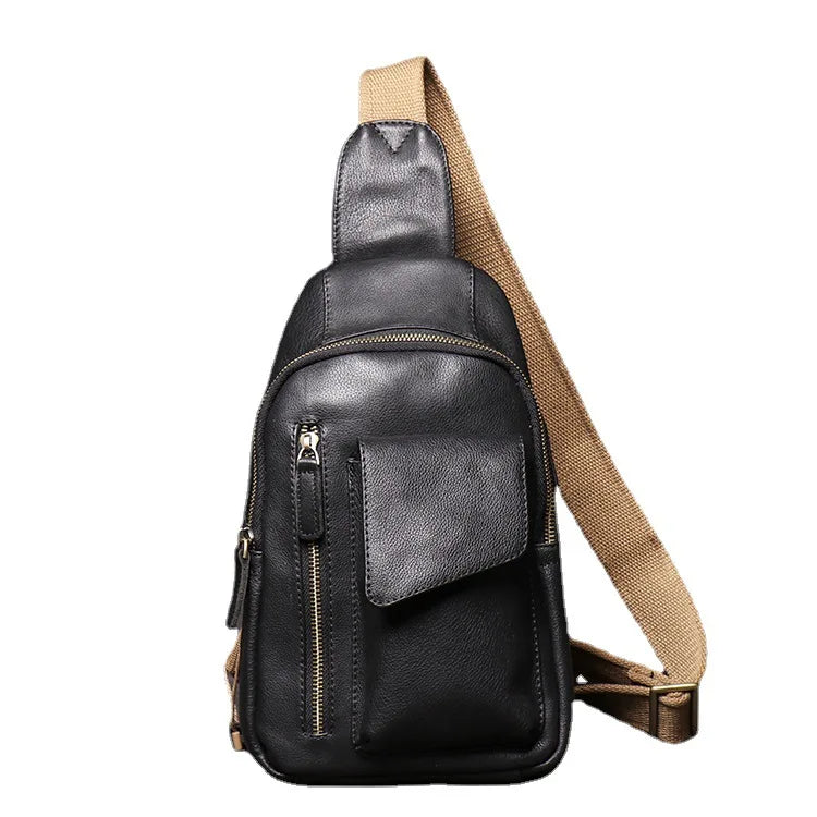Men S Chest Bag Made Genuine Leather Women S Crossbody Bag Made Cowhide