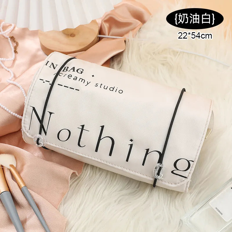 Large Capacity Storage Split Wash Travel Portable Mesh Layered Cosmetic Bag Women S