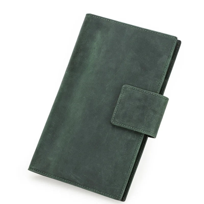 Retro Crazy Horse Leather Rfid Real Passport Holder