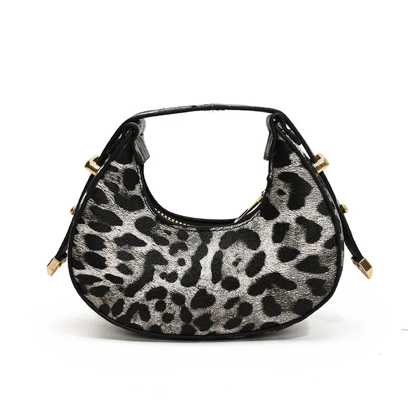 Leopard Print Mini Tote Bag for Women – Chic PU Leather Purse