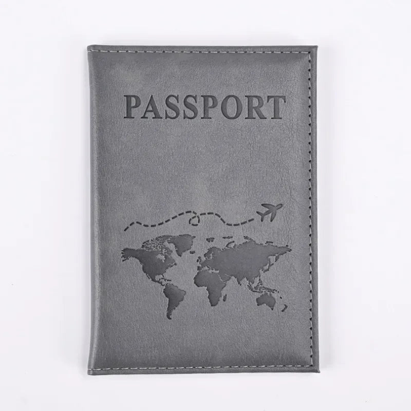 Airplane Passport Cover Women Men Travel Case Leather Pink Cute Wallet Purse Girl Passportholder