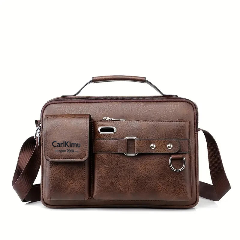 Men's Business Crossbody Bag – PU Leather Shoulder Bag