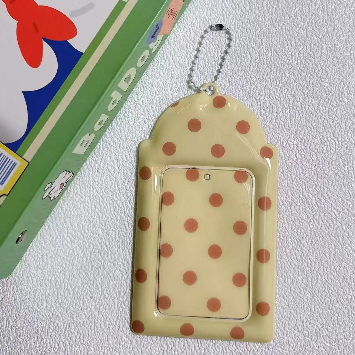 Cute Dot Card Holder 3 Inch Photocard Sleeve Kpop Idol Backpack Accessories Pendant Keychain Fans