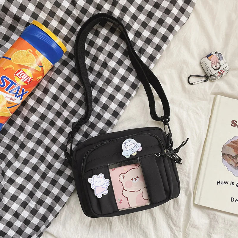 Kawaii Bag Girls Jk Transparent Small Crossbody Bags Women Purses Handbags Shoulder Itabag Bolso