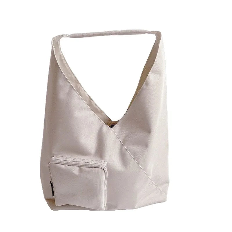 Canvas Tote Bag for Women – Large Capacity Triangle Shoulder Bag for Work