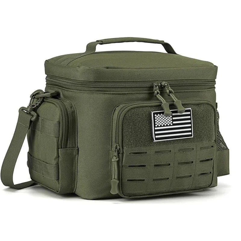 Homefish Tactical Lunch Bag Men Heavy Duty Leakproof Insulated Cooler Outdoor Work Camping Picnic