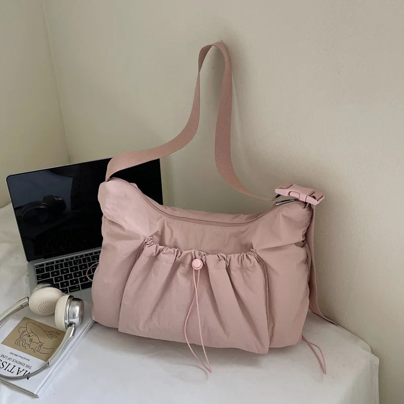 Fashionable Nylon Sports Bag Lightweight Crossbody Bags Woman Shoulder Casual Versatile Purse