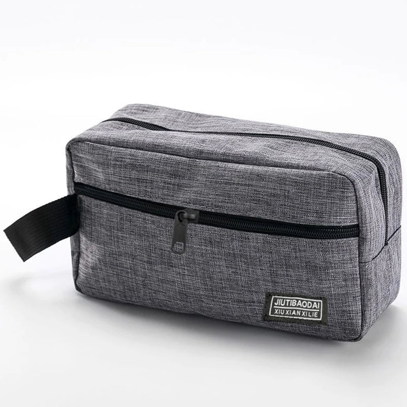 Durable Oxford Makeup Storage Pouch Waterproof Hand Held Travel Toiletry Bag Multi Pocket Cosmetic