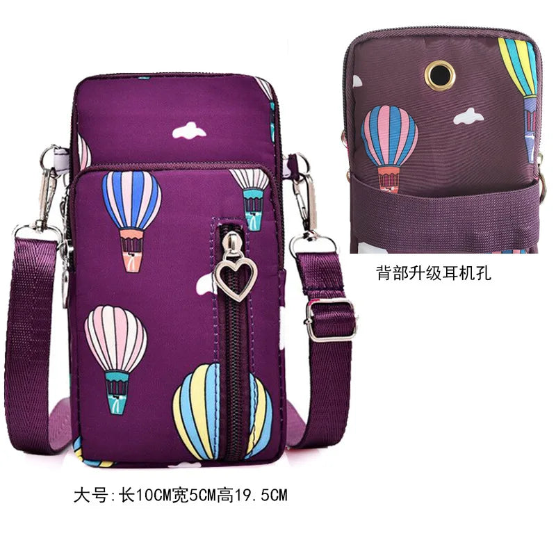 Crossbody Phone Bag for Women – Mini Shoulder Purse with Triple Compartments