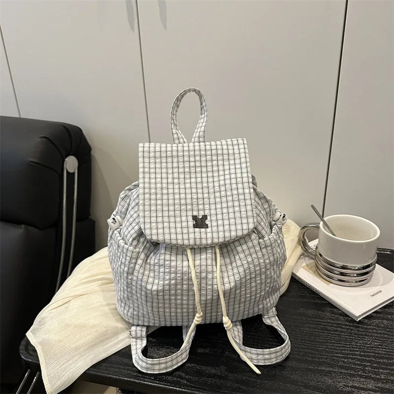 Simple Casual Daypack Girls Students Daily Commute Travel Outdoor Shoulder Bag