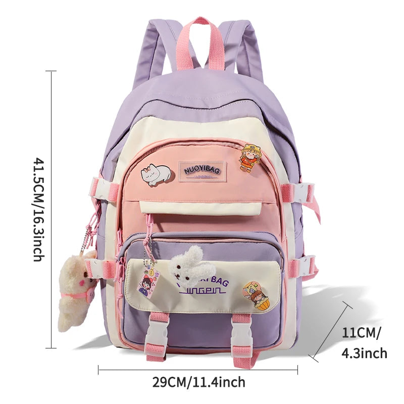 Tinyat Cute Women S School Backpack Waterproof Girl Laptop Bag Large Capacity Student Shoulder