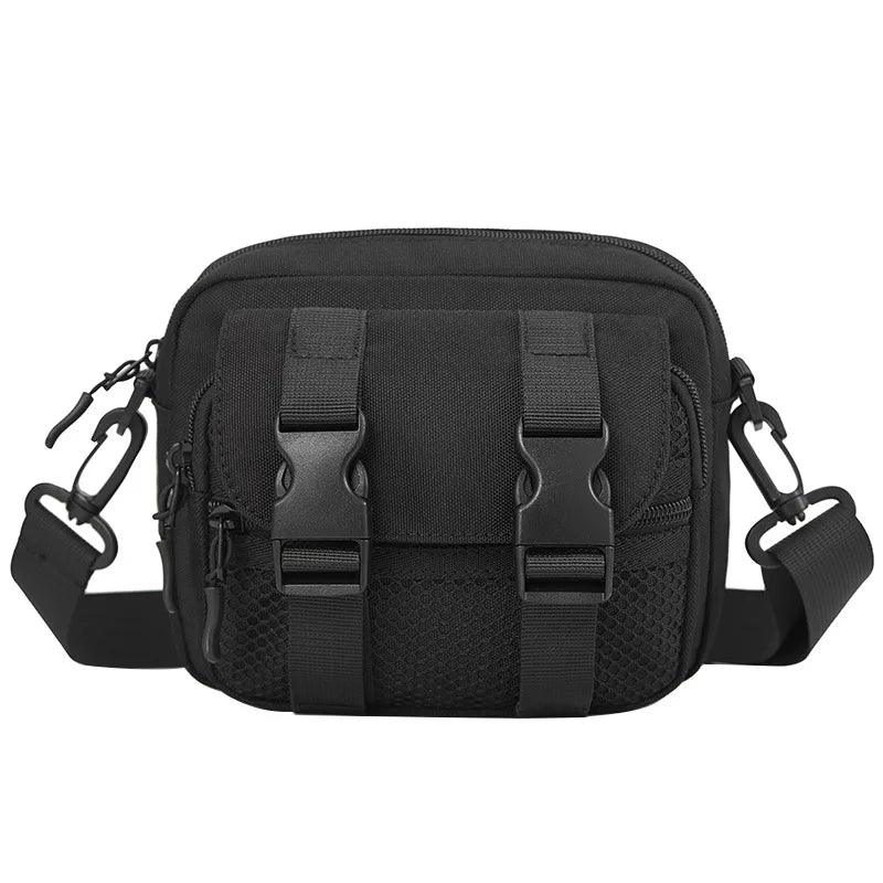 Large-Capacity Crossbody Bag Buckle Zipper Simple Casual Single-Shoulder Bag Men