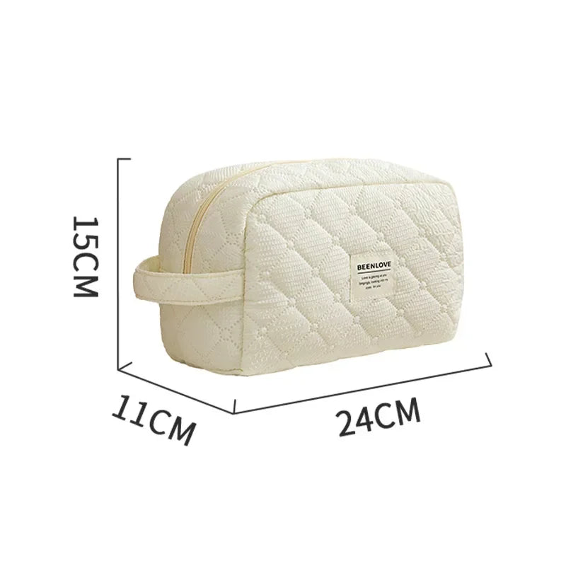 Makeup Bag Set Quilted Women S Large Floral Bags Cute Cotton Cosmetic Pouch Travel Toiletries