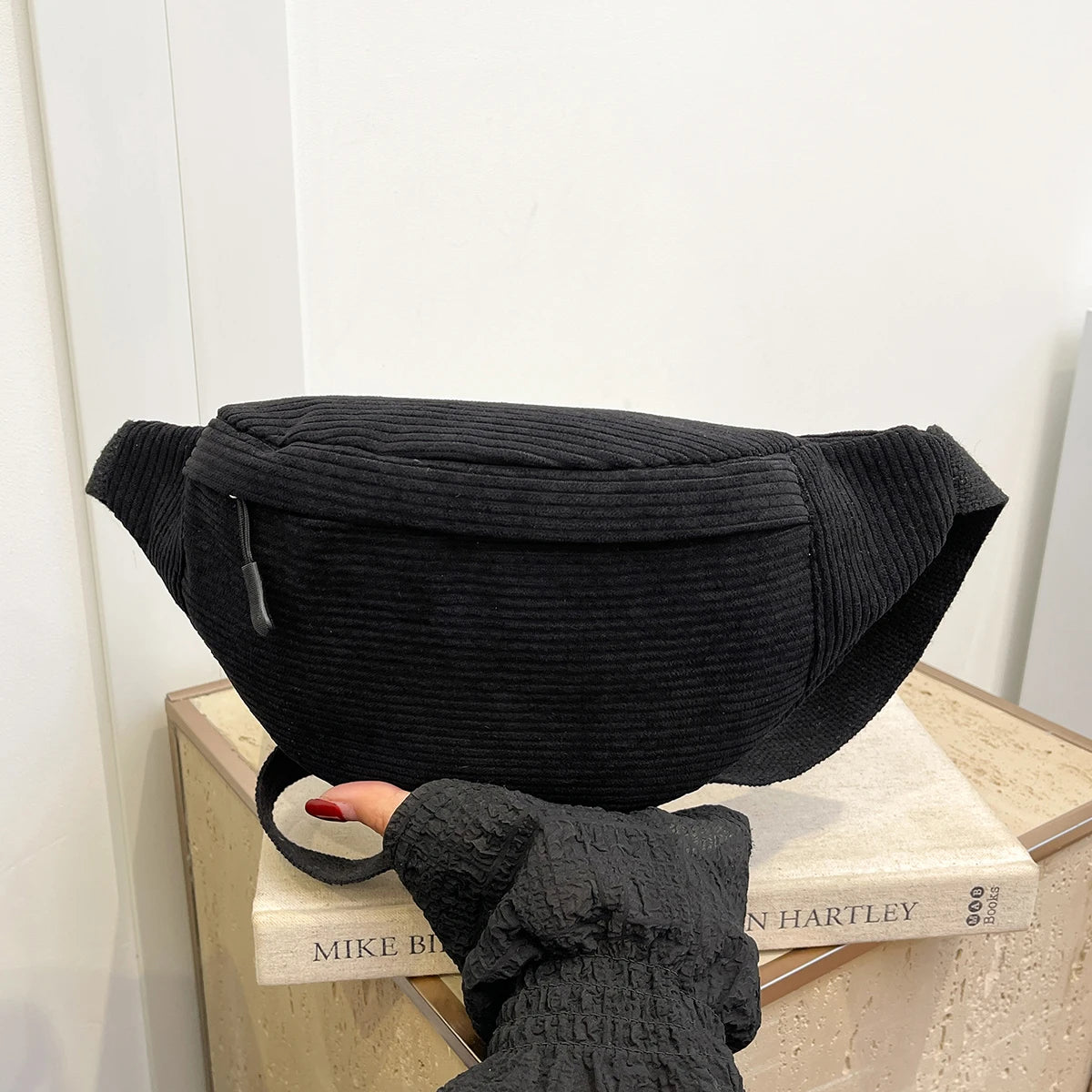 Homefish Casual Corduroy Belt Bags Women Fanny Pack Female Banana Waist Bag Hip Purse Shoulder