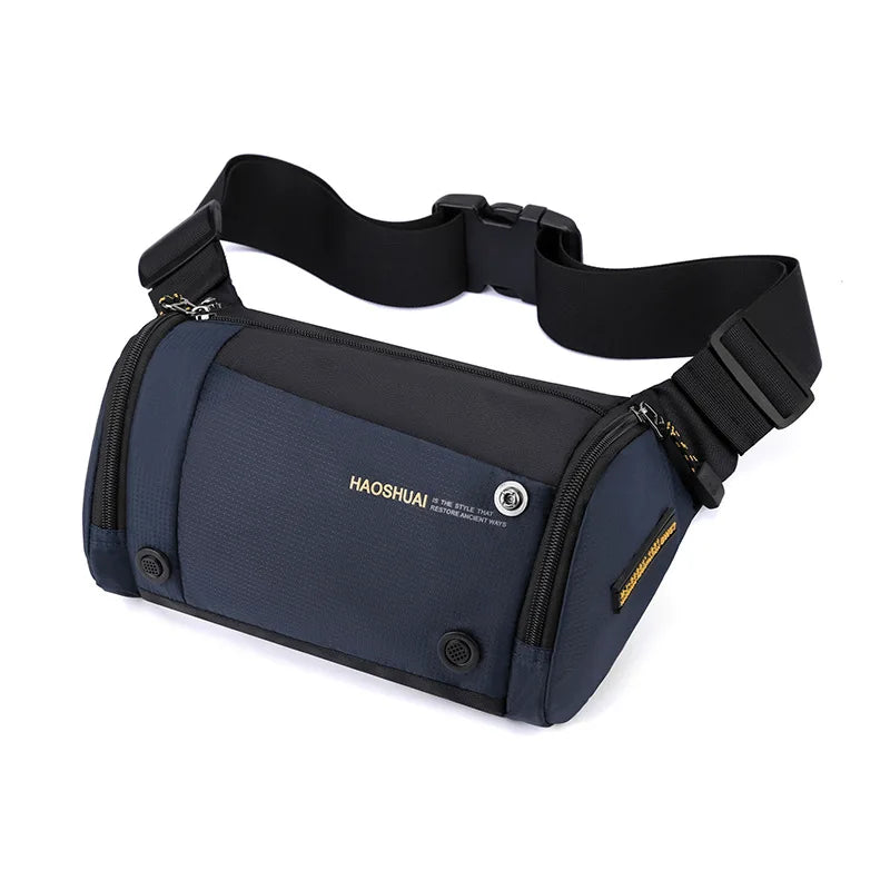 Men S Chest Bag Large Capacity Crossbody Function Waist Korean Version Shoulder Across Movement