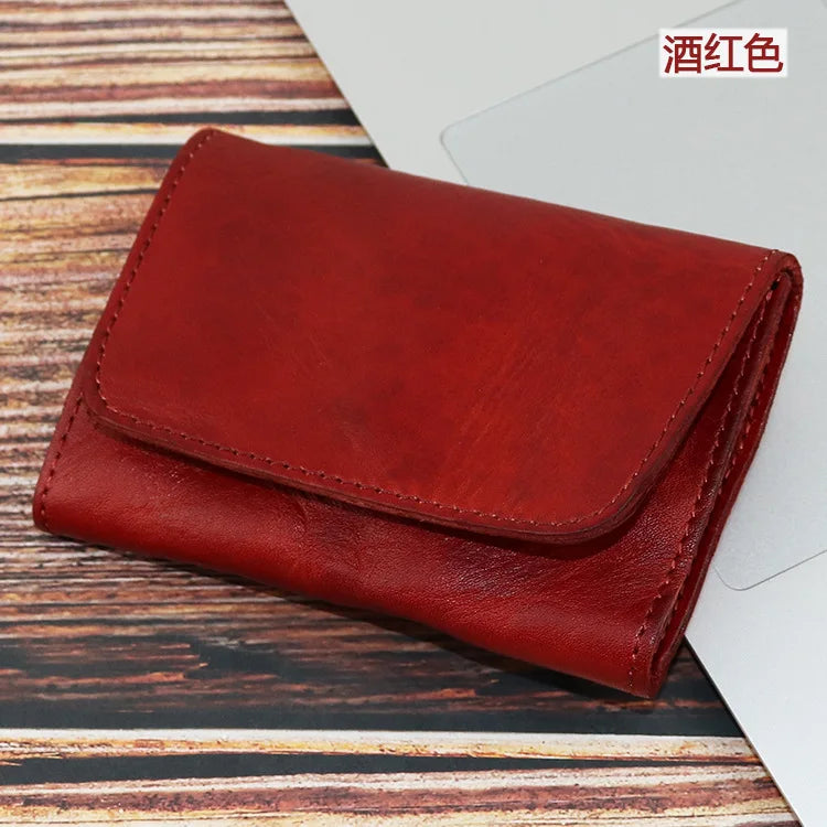 Leather Plant-Tanned Hand Luxury Paint Old Card Bag Creative Multi-Functional Coin Wallet Driver S