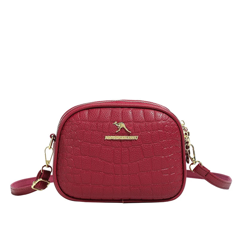 Crocodile PU Leather Women's Crossbody Bag – Light Luxury Shoulder Handbag