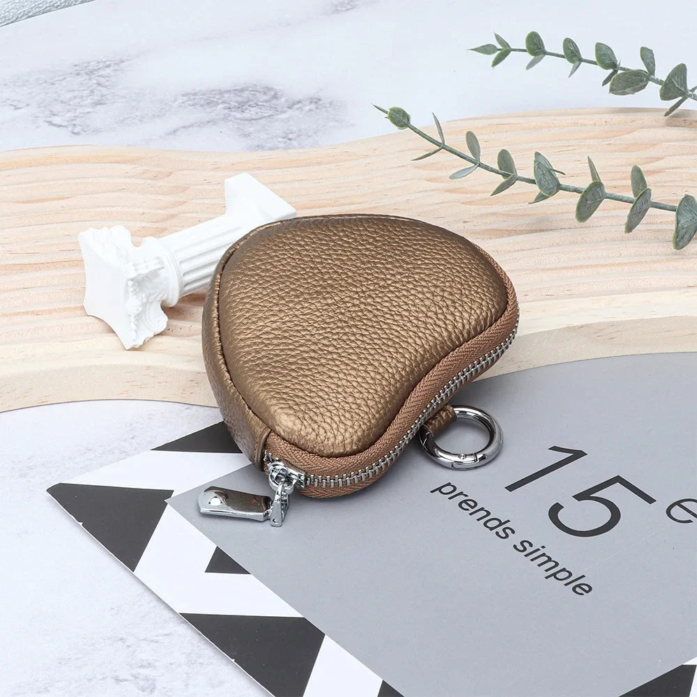 Leather Purse Lady Creative Love Earphones Coin Storage Bag Schoolbag Pendant Mini Simple Small