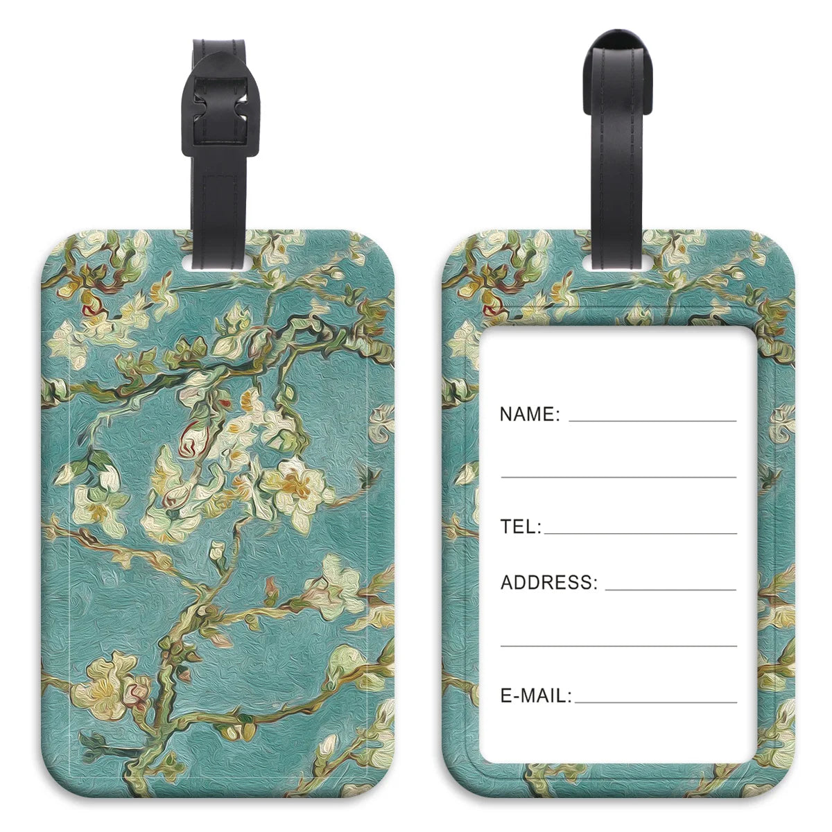 Oil Painting Plastics Baggage Tag Artistic Suitcase Backpack Anti-Lost Listing Id Card Holder