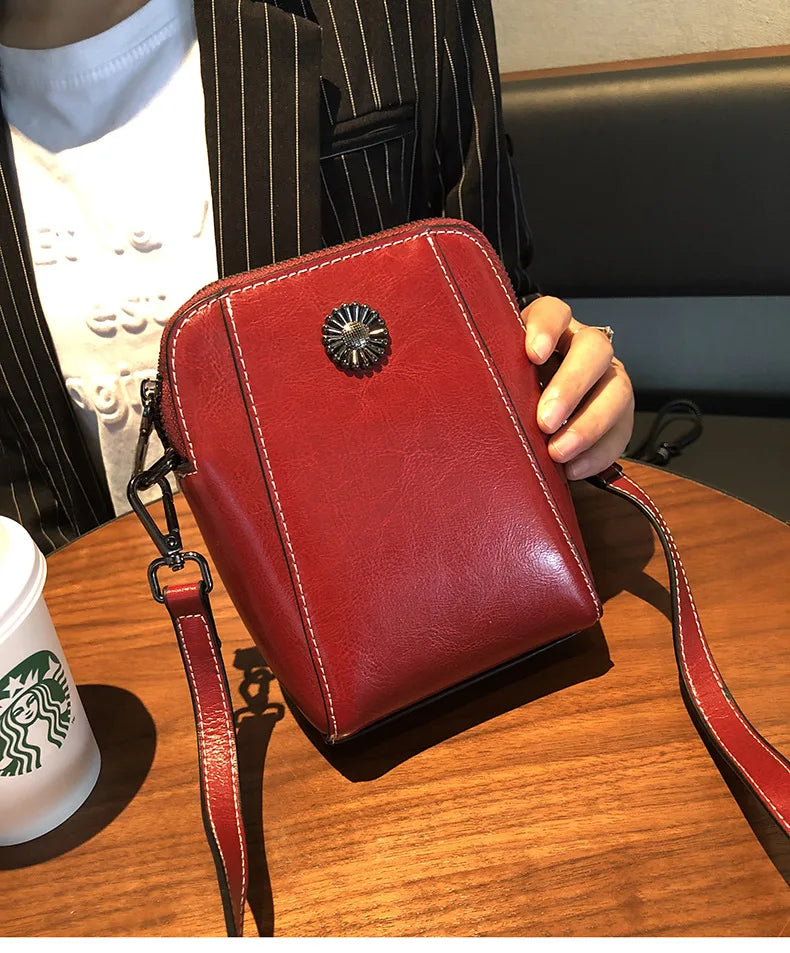 Vertical Square Spliced Commuting Single-Shoulder Bag Women