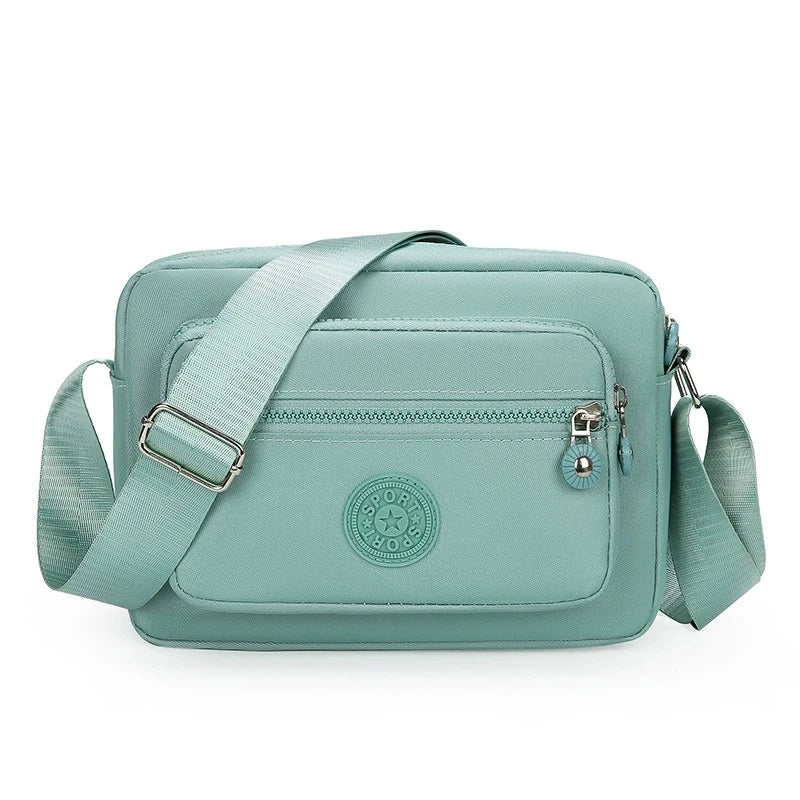 Nylon Crossbody Bag for Women – Lightweight Multi-Pocket Shoulder Bag