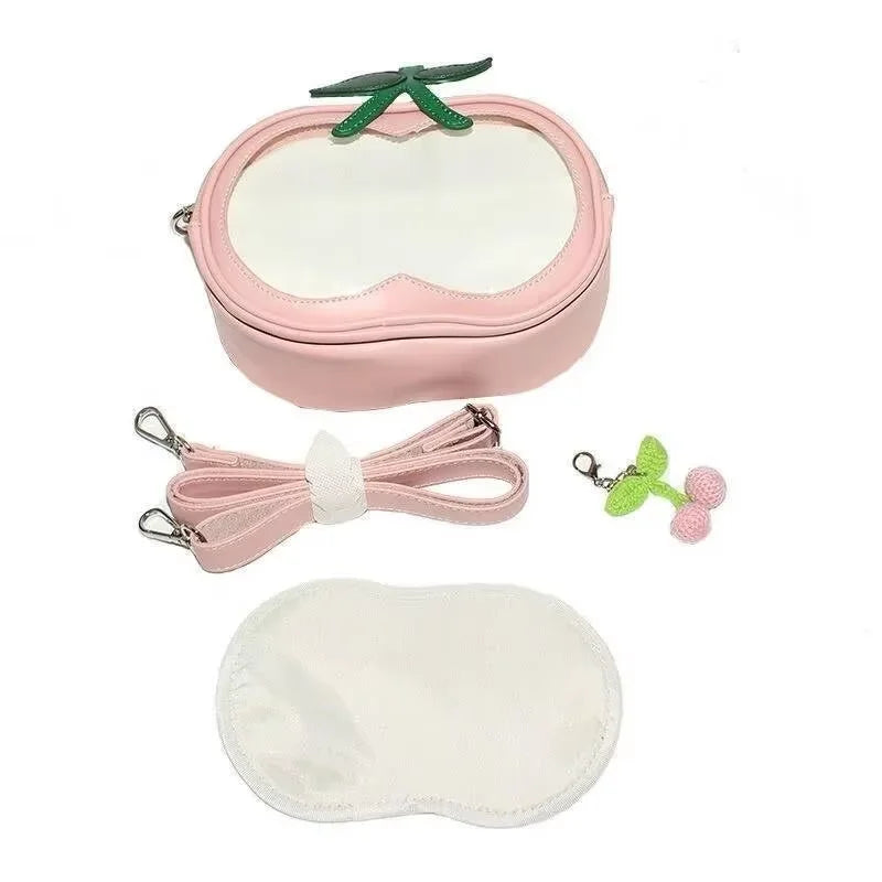 Apple-Shaped Ita Crossbody Bag – Transparent Window Shoulder Bag for Women