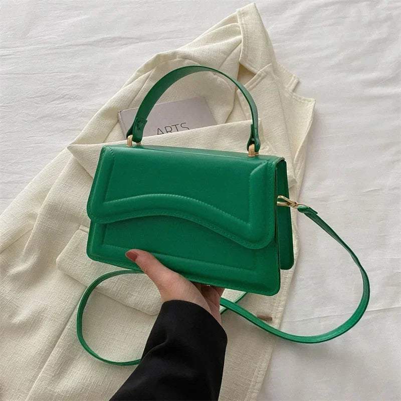 Pu Leather Handbag Purse Women S Bag Solid Color Shoulder Crossbody Bags Lady Messenger Small Tote