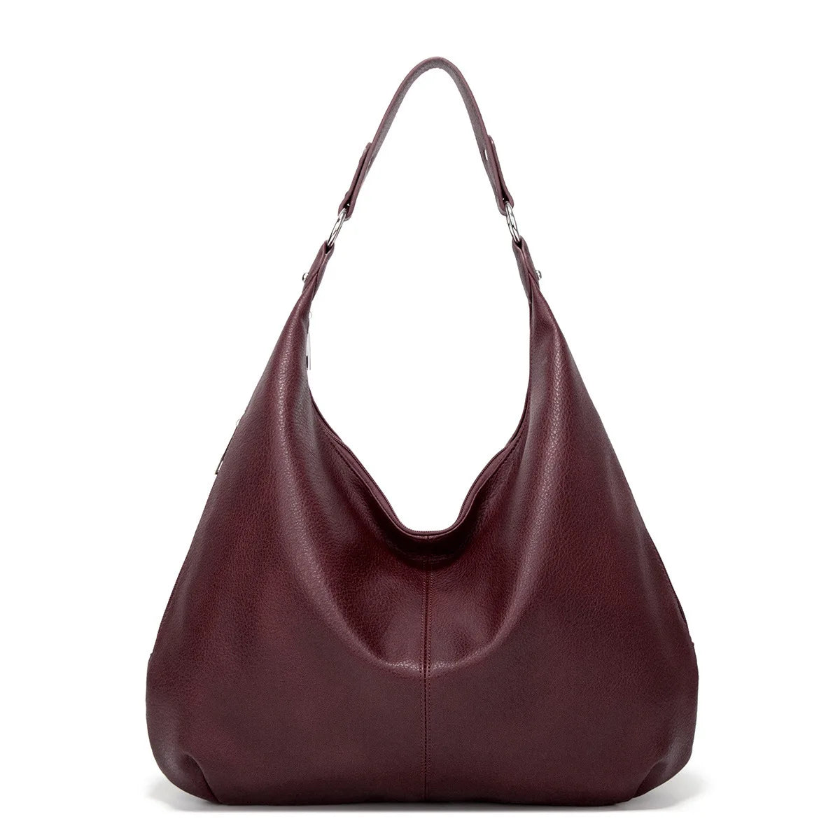 Large Capacity Shoulder Tote Bag – Vintage Faux Leather Women's Hobo Bag