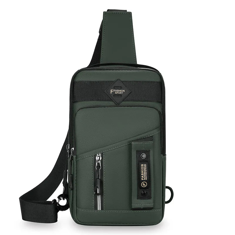 Casual Chest Bag Men Portable Diagonal Cross Student Simple Large Capacity Waterproof Shoulder