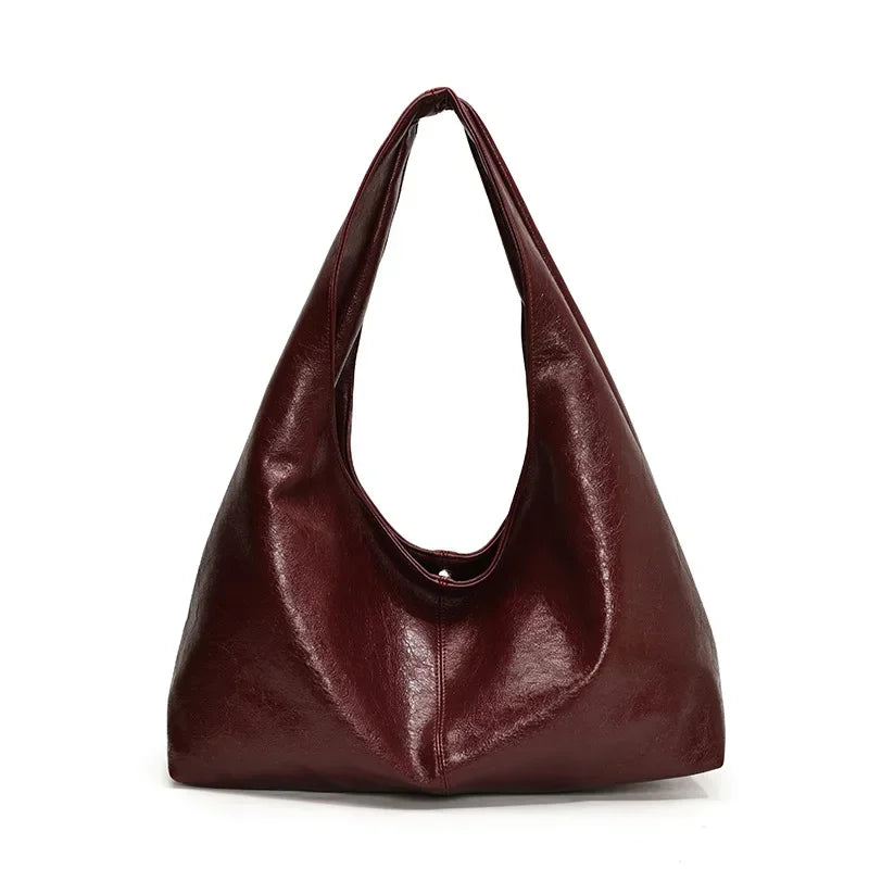 Large Capacity Pu Leather Hobo Underarm Bags Autumn Winter Shoulder Bag Women Trend Y2k Handbags