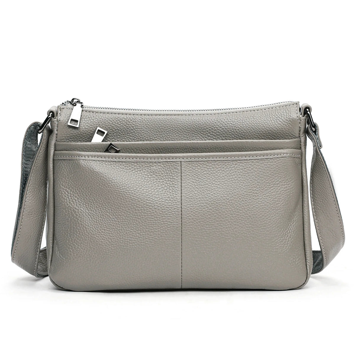 Women S Leather Shoulder Bag Large Capacity Soft Multi-Layer Multi-Function Diagonal Span - Soft
