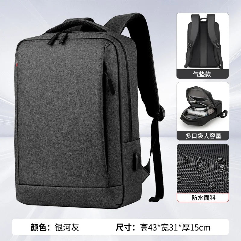 Large Capacity Men Shoulder Women Backpack Multi-Function Commuting Travel Schoolbag Waterproof