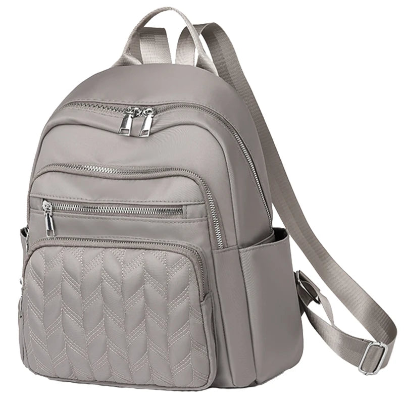 Nylon Travel Backpack – Multi-Pocket Casual Daypack