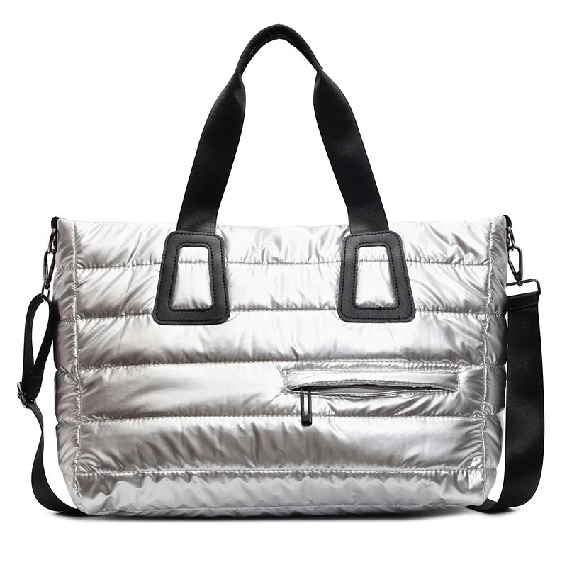 Large Capaci Casual Sle Women S Down Cotton Jaet Bag Autumn Winter Versatile Crossbody Commuter Tote