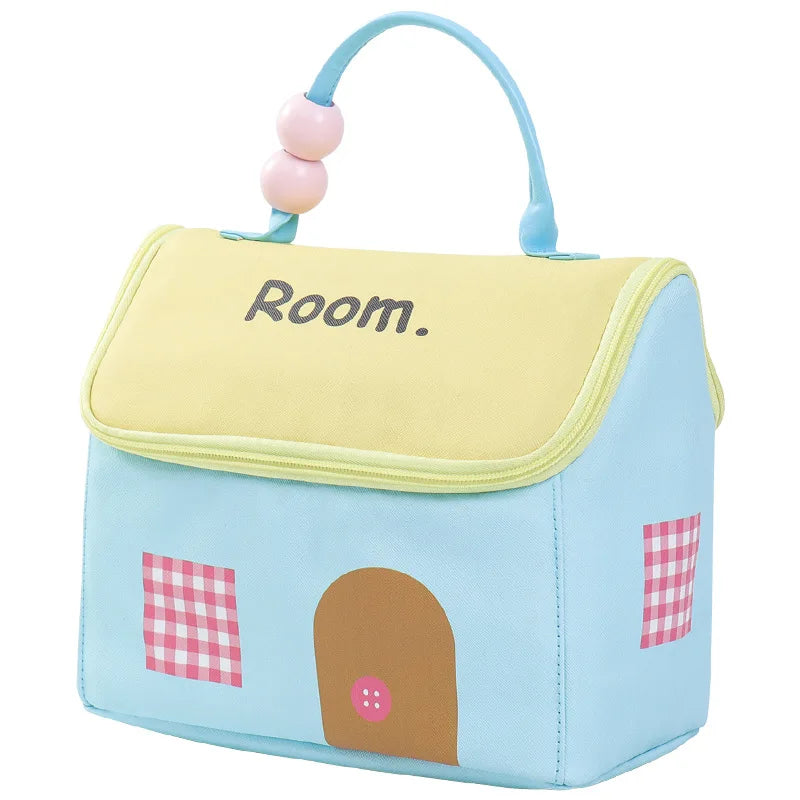 Pu Leather Large-Capacity Insulated Bag Cute Niche Waterproof Hand-Held Portable Lunch Box