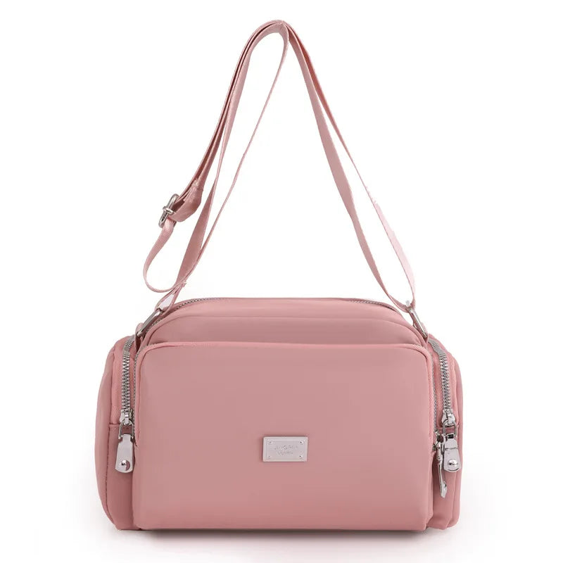 Large Capacity Nylon Crossbody Bag for Women – Wide Strap Shoulder Bag