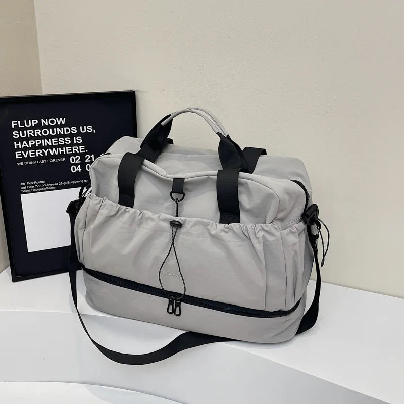 Large Travel Bag - Spacious Lightweight Durable Adjustable Strap Pockets Perfect Travel Commute