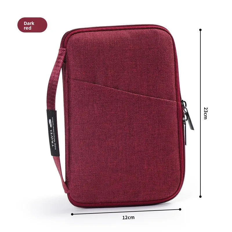 Travel Accessories Wallet Ox Cloth Ticket Holder Family Passport Protective Cover Zipper Document