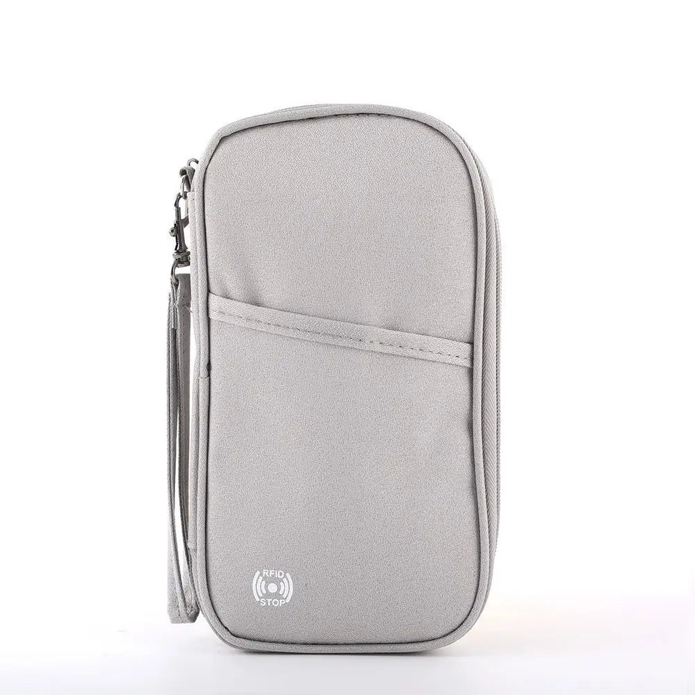 Passport Holder Bag Family Rfid Blocking Wallet Travel Essentials Document Organizer Credit Cards
