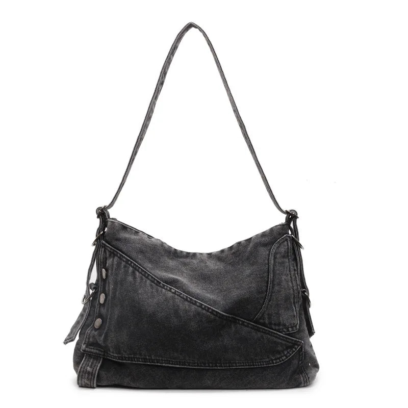 Denim Tote Bags Women Shoulder Bag Retro Large Capacity Crossbody Woman Designer Purse Handbags Sac