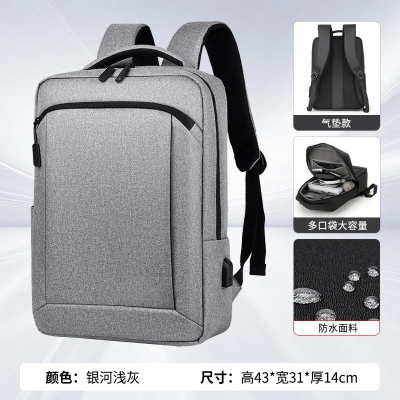 Men S Business Backpack Travel Women Commuting Light Schoolbag Waterproof Computer Bag - Waterproof