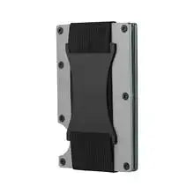 Homefish Slim Rfid Blocking Aluminum Card Holder Elastic Back Pocket Id Credit Case Unisex Travel